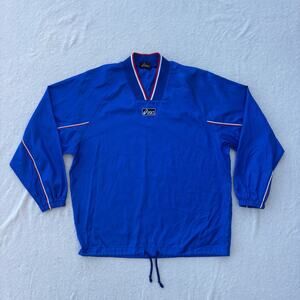 Vintage Asics Japan Oversized Pullover Mens Blue Track Jacket Jersey Windbreaker